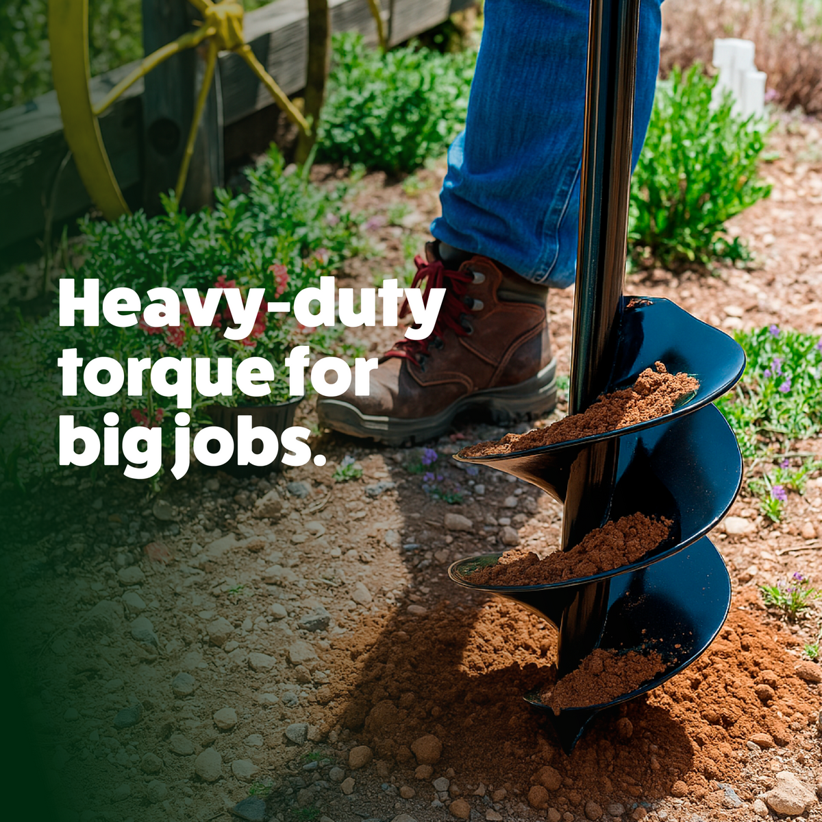 Extra Large Earth Auger with Heavy-Duty Tip (9" x 28")