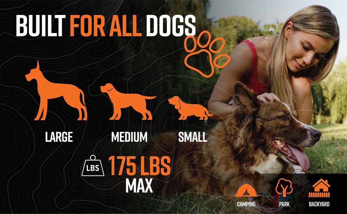 Dog Run Option for Grounded Paws Tie Down Kit - Power Planter Augers