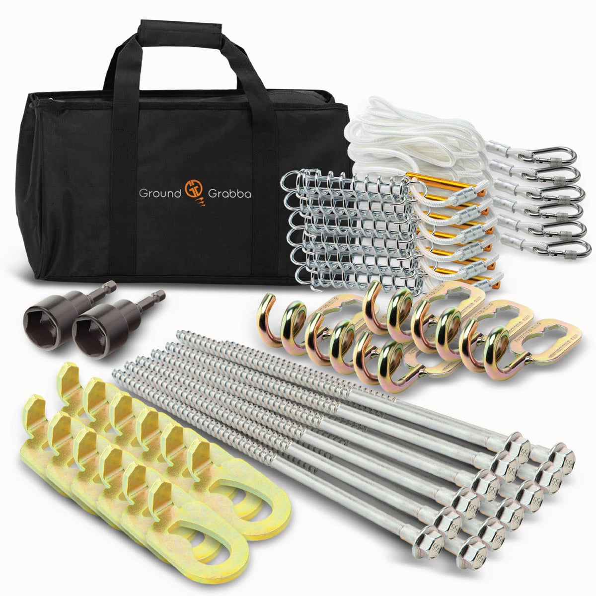 GroundGrabba Tent Camping Kit - Power Planter Augers