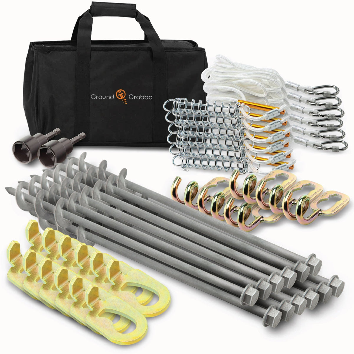 GroundGrabba Tent Camping Kit - Power Planter Augers