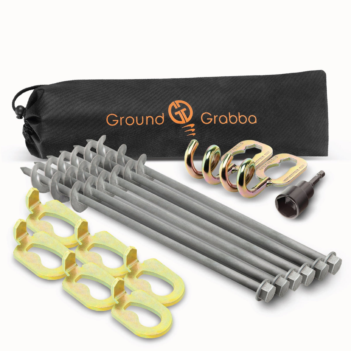 GroundGrabba Tent Camping Kit - Power Planter Augers
