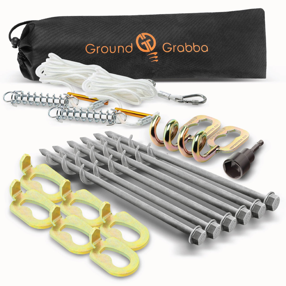 GroundGrabba Tent Camping Kit - Power Planter Augers