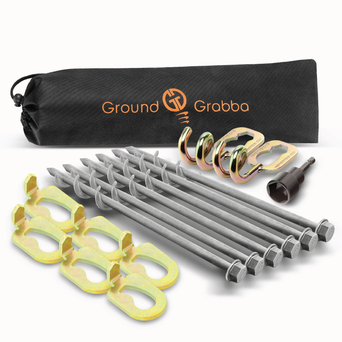 GroundGrabba Tent Camping Kit - Power Planter Augers