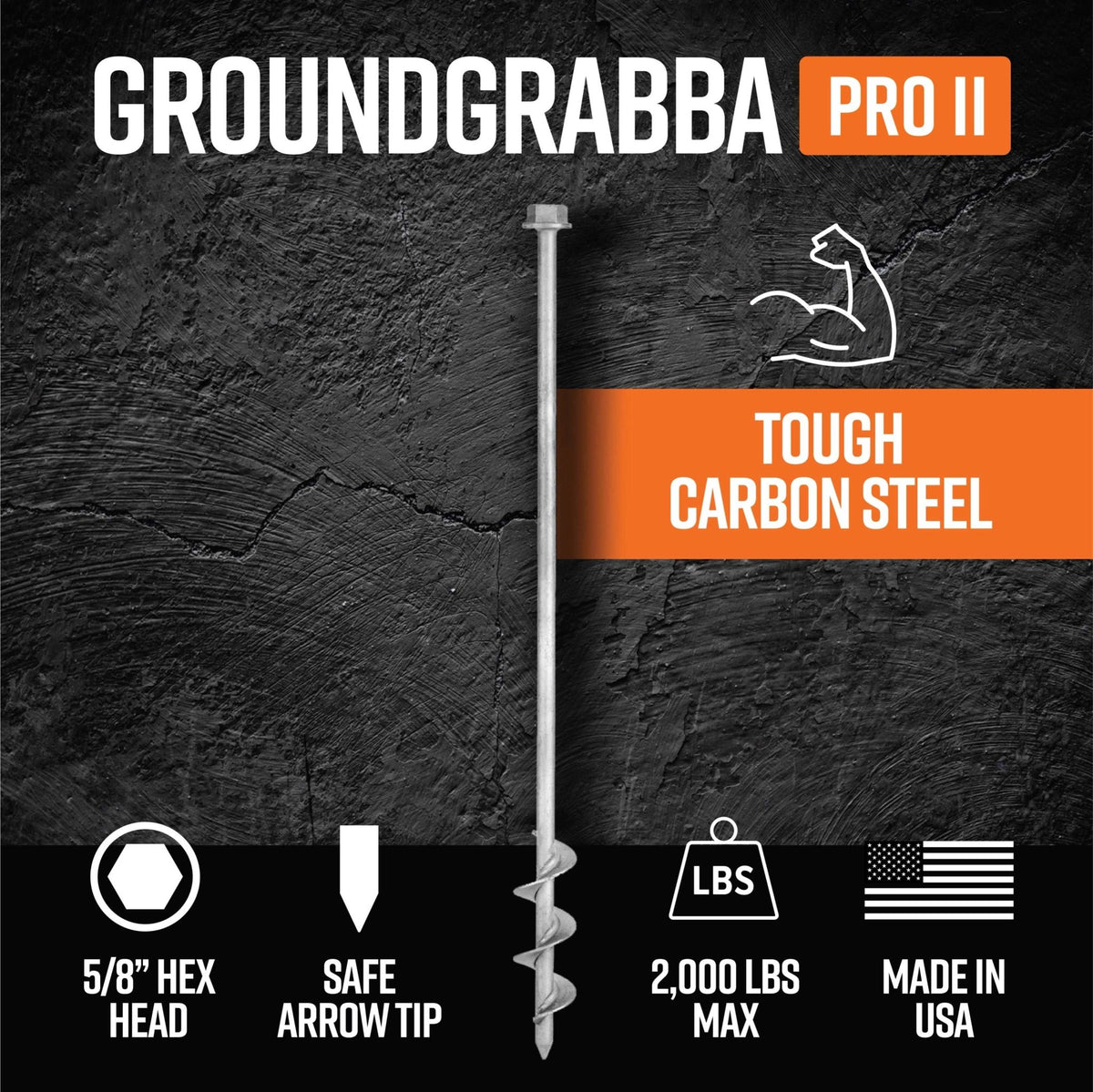 GroundGrabba Pro II Closed Hook Kits - Power Planter Augers