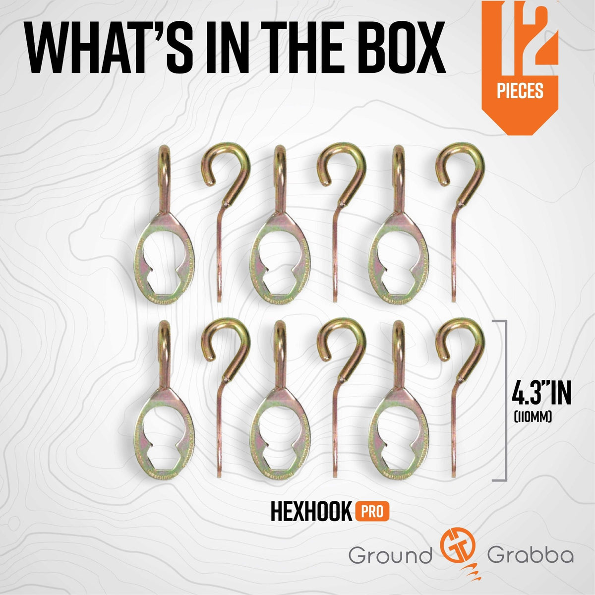 12 Pack HexHook Pro Lag Bolt Hook - Power Planter Augers