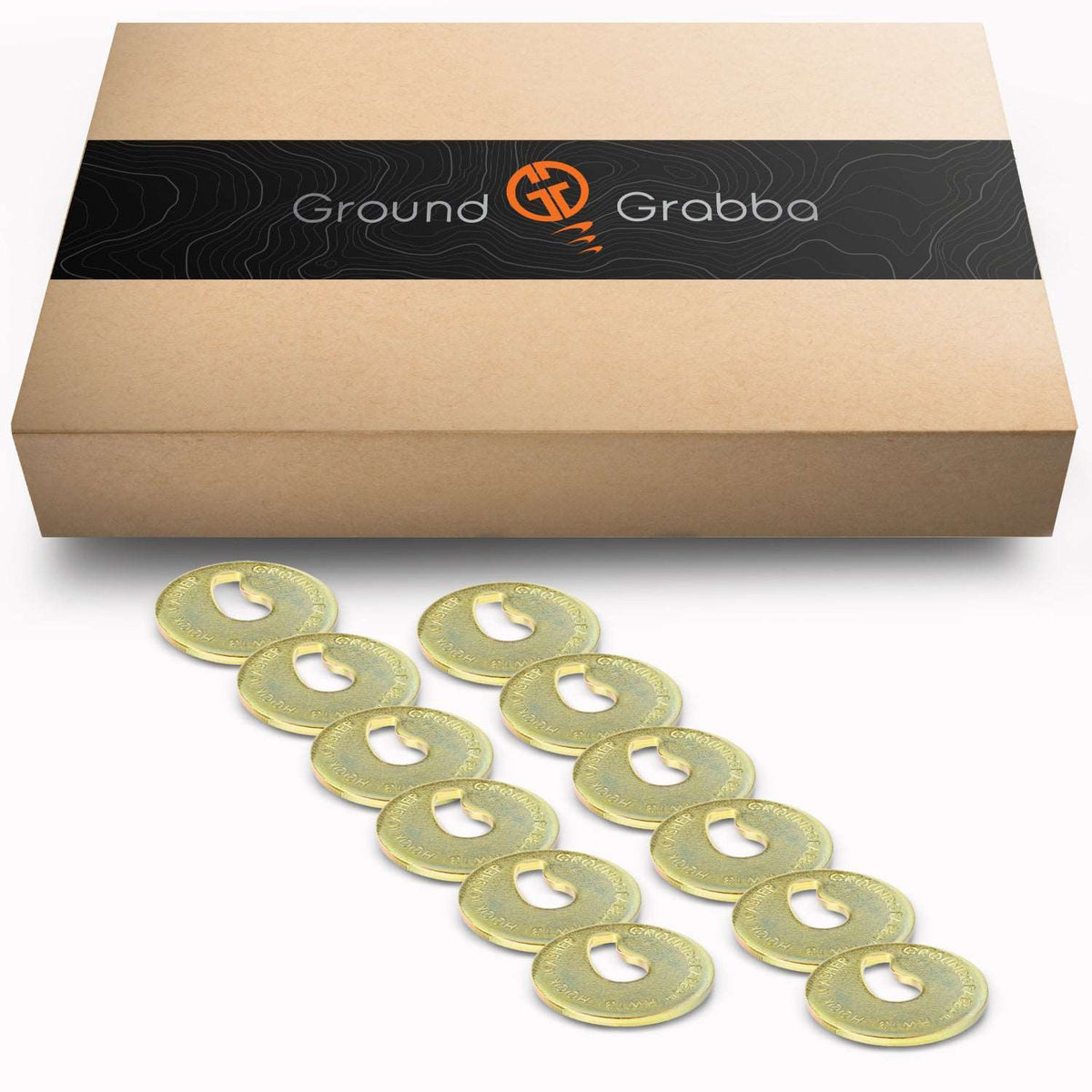 GroundGrabba Tear Drop HookWasher 6 and 12 Pack - Power Planter Augers