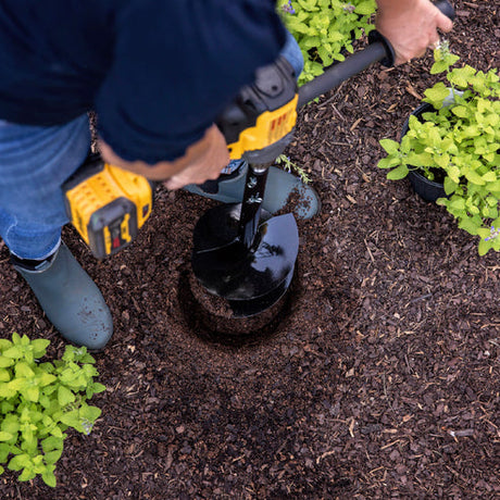 Planting Mums with an Auger