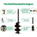 8 Inch Auger with Heavy-Duty Tip (8" x 28")