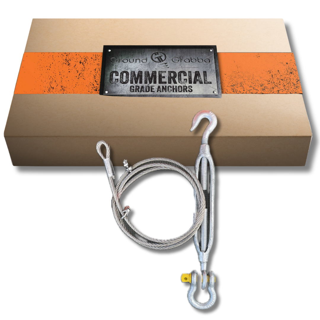 Complete Ground Anchor System – Tiny Homes, Site Offices & Containers