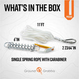 Spring Loaded Guy Rope Tie Downs - Power Planter Augers