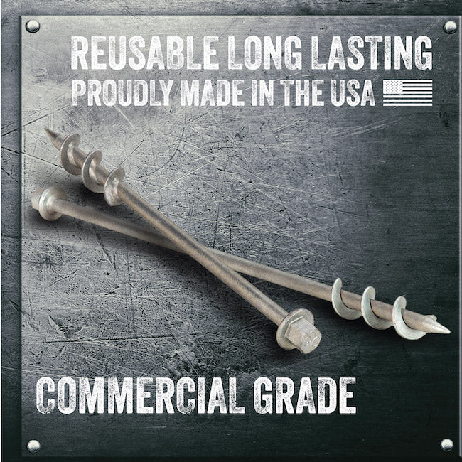 Ground Grabba Commercial Grade 18" Anchors (450mm) - 2 Pack