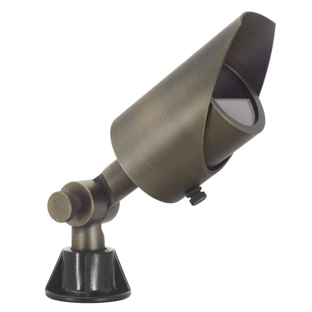 Brass Landscape Pro Spotlight Fixture (Bulb Included) - Power Planter Augers