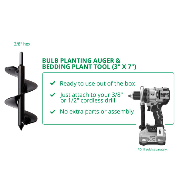 Bulb Augers for Drills: Bulb Planters | Power Planter