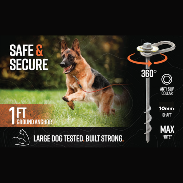 Dog Run Option for Grounded Paws Tie Down Kit